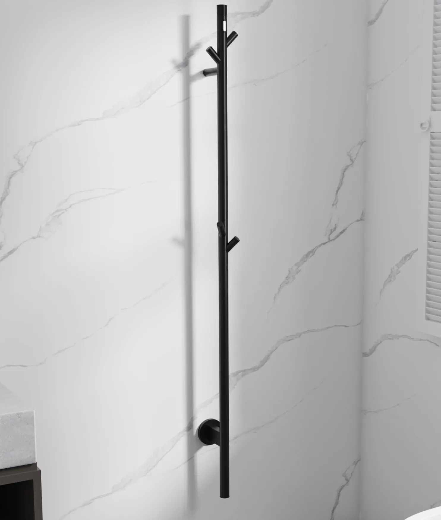 Pyyhekuivain Bathlife Fas 1200 mm ajastimella mattamusta