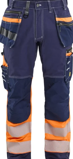 Riipputaskuhousut Blåkläder 1794 Highvis mariininsininen/huomioväri