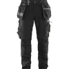 Riipputaskuhousut Blåkläder 1599 Stretch musta
