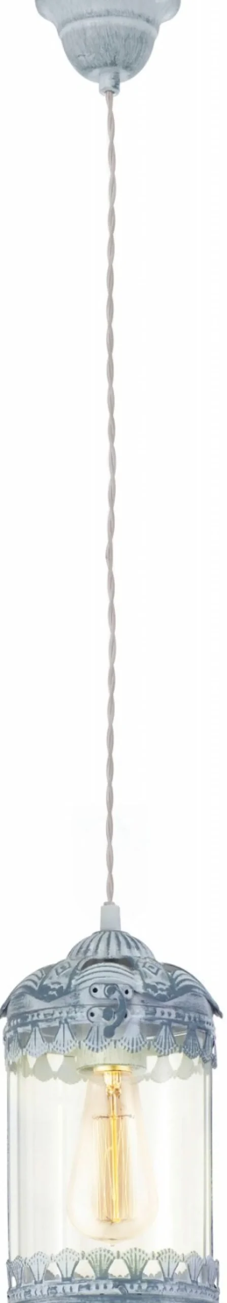 Riippuvalaisin Eglo Vintage Ø 140x1100 mm siniharmaa kirkas