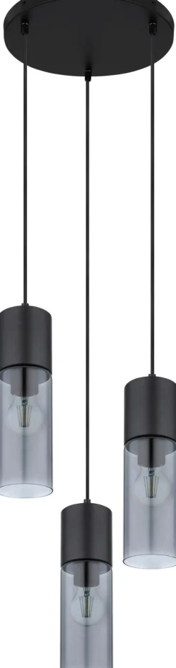 Riippuvalaisin Globo Annika, 3-osainen, musta/savu