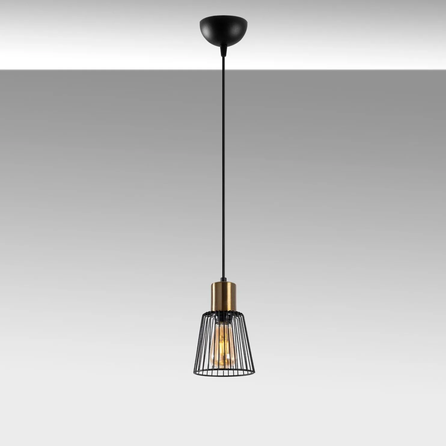 Riippuvalaisin Linento Lighting Kemtel, Ø16cm, E27, musta