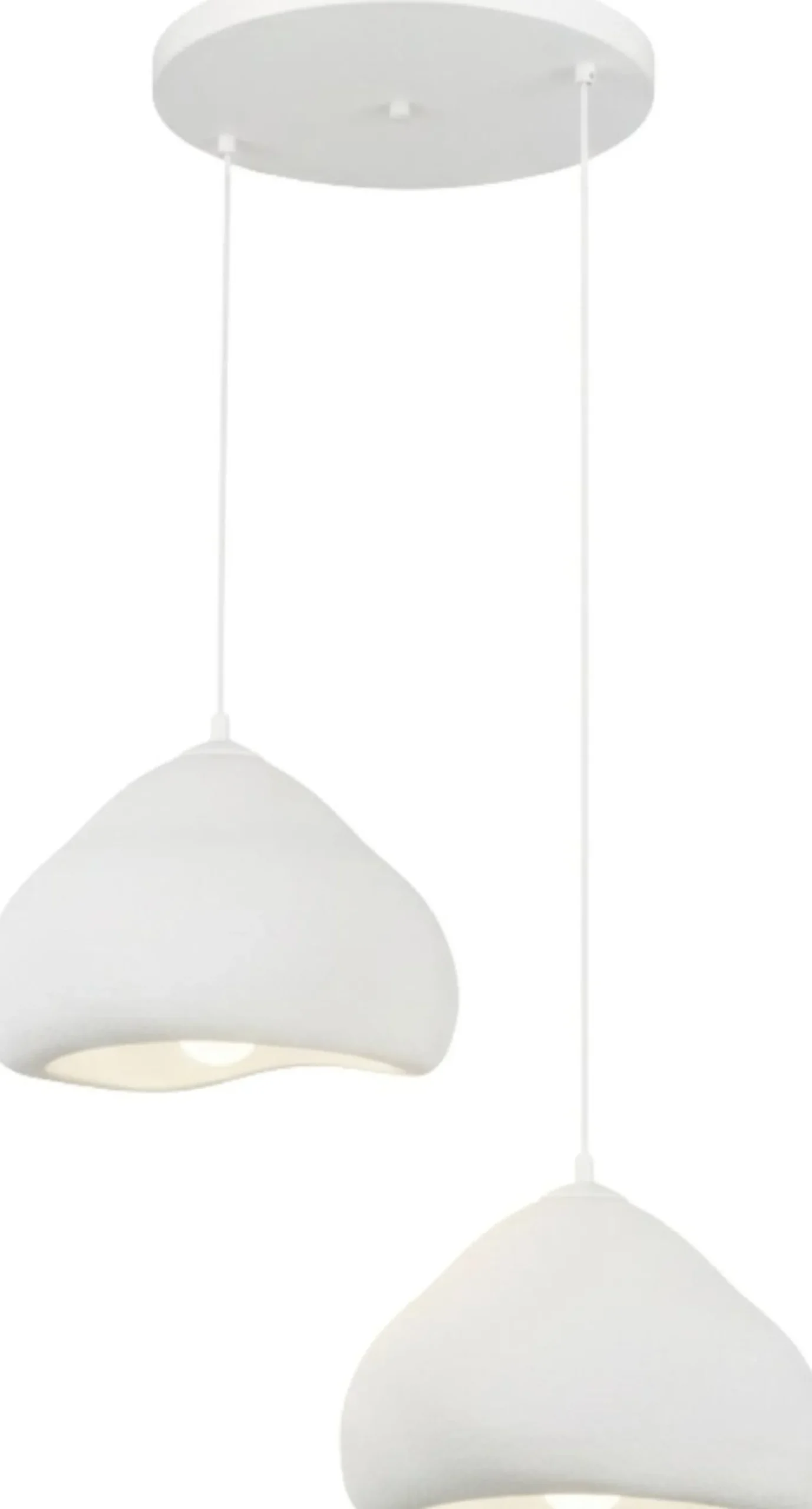 Riippuvalaisin Linento Lighting Lora 30-2-T-Luna, 2-osainen, valkoinen