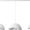 Riippuvalaisin Linento Lighting Luna C, 3-osainen, valkoinen