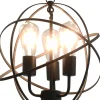 Roikkuva lamppu musta pallo 3 x e27 bulbs