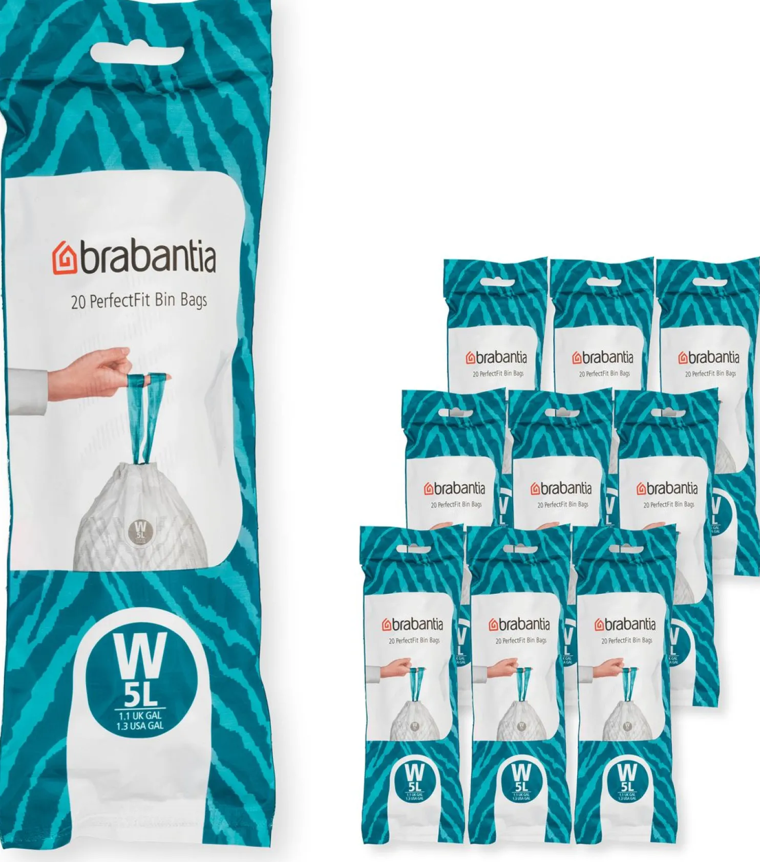 Roskapussi Brabantia PerfectFit W, 5L, 200kpl