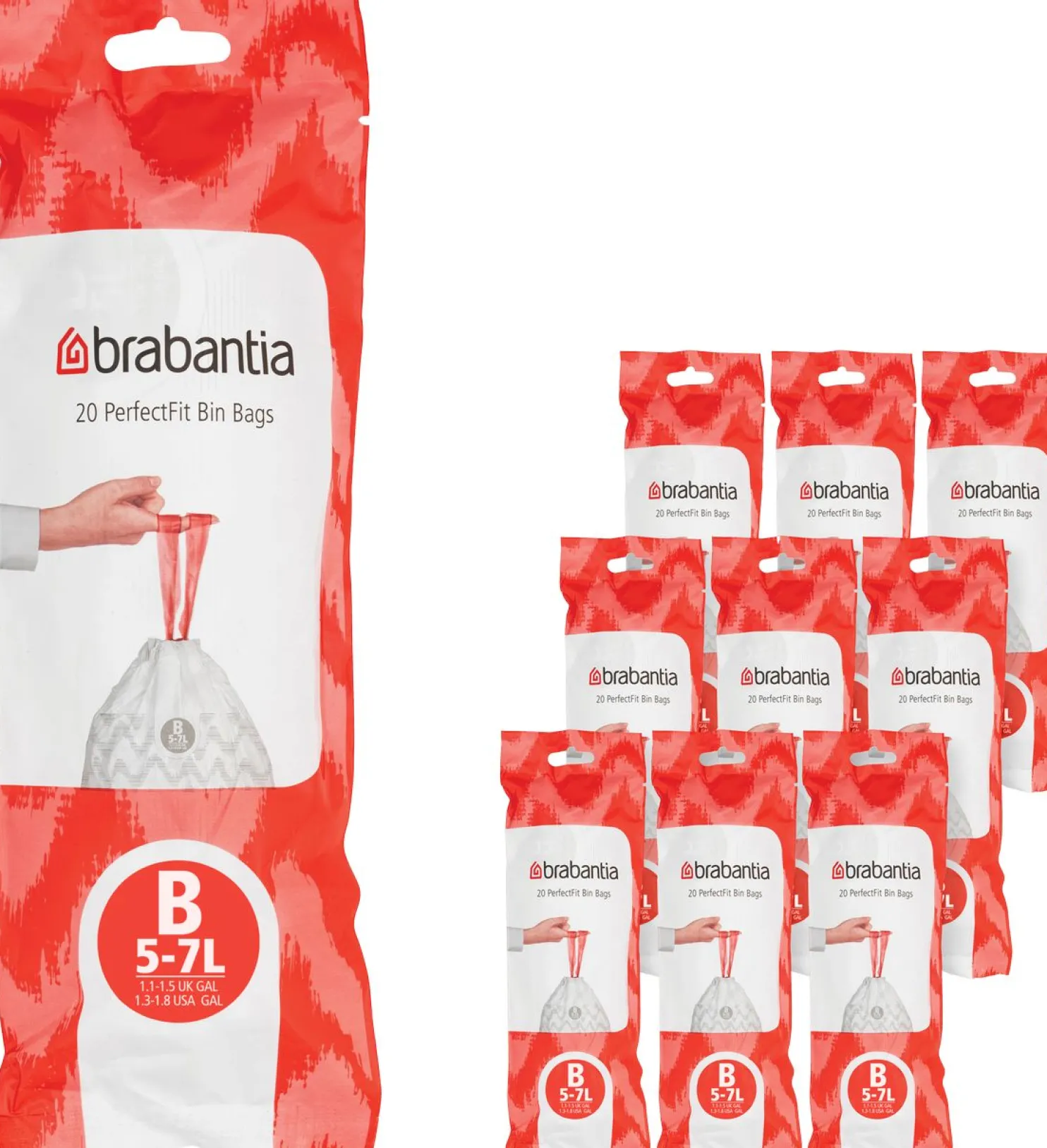 Roskapussi Brabantia PerfectFit B, 5L, 200kpl