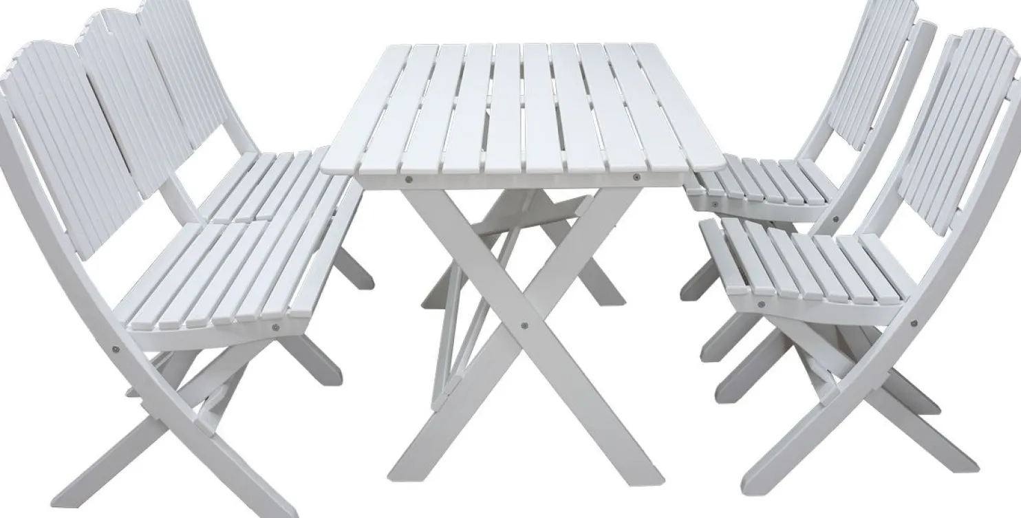 Ruokailuryhmä Baltic Garden Visby 130cm pöytä + 2 tuolia + sohva er värejä