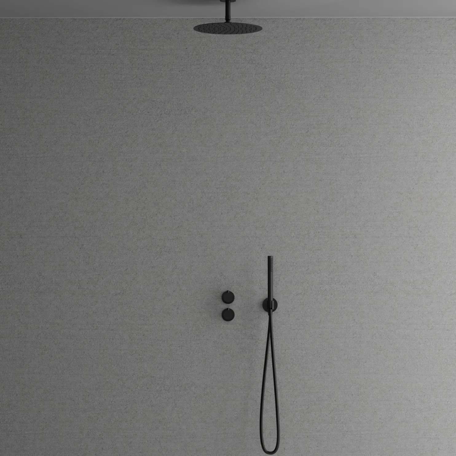 Sadesuihkusetti Scandtap Harmonized 2y Black, piiloasennettava, musta