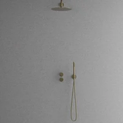 Sadesuihkusetti Scandtap Steel Harmonized 2x, termostaattihanalla, Champagne