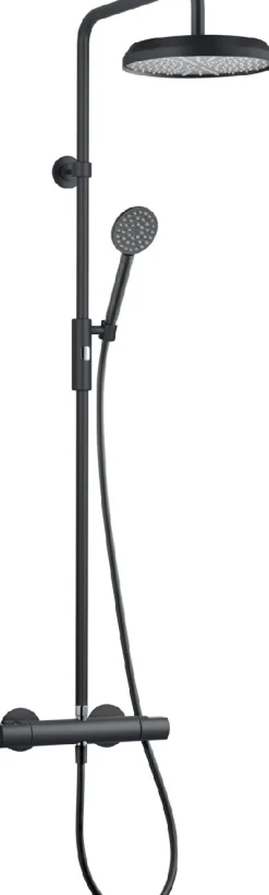 Sadesuihkusetti Tapwell ARM5200 Matte Black, termostaattihanalla, suihkupää ⌀253mm, matta musta