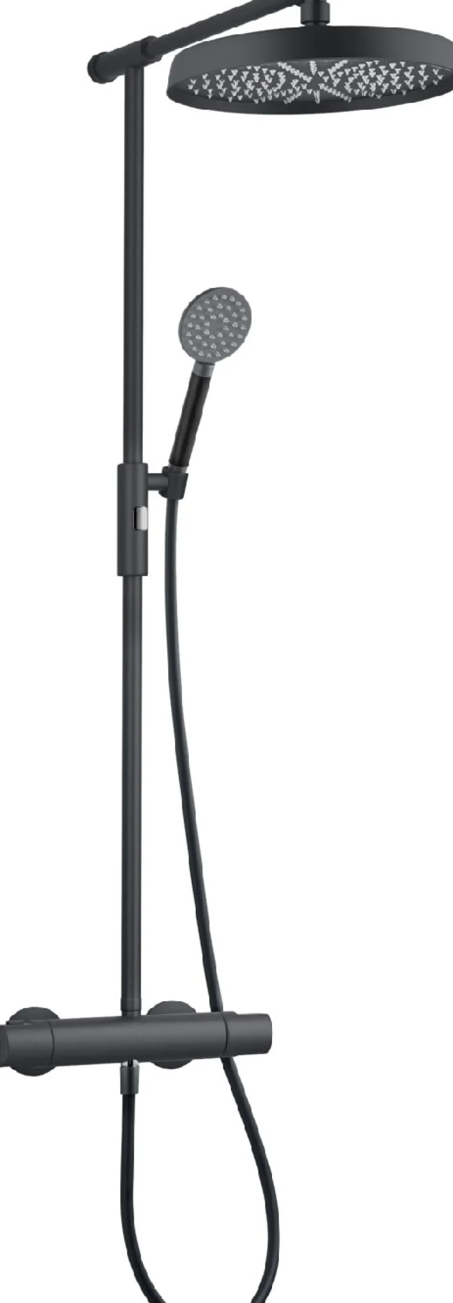 Sadesuihkusetti Tapwell ARM300 Matte Black, termostaattihanalla, suihkupää ⌀319mm, matta musta
