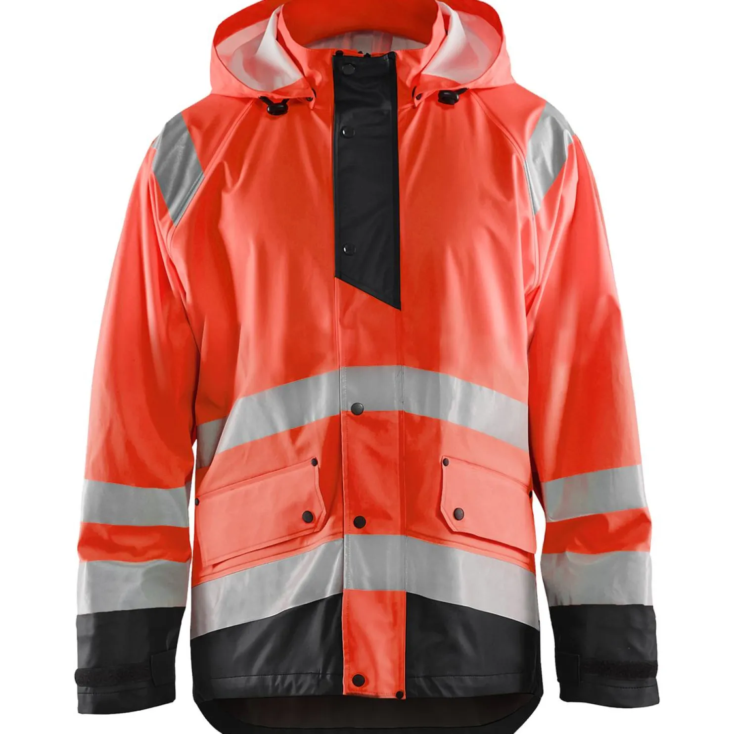 Sadetakki Blåkläder 4323 Highvis huomiopunainen/musta