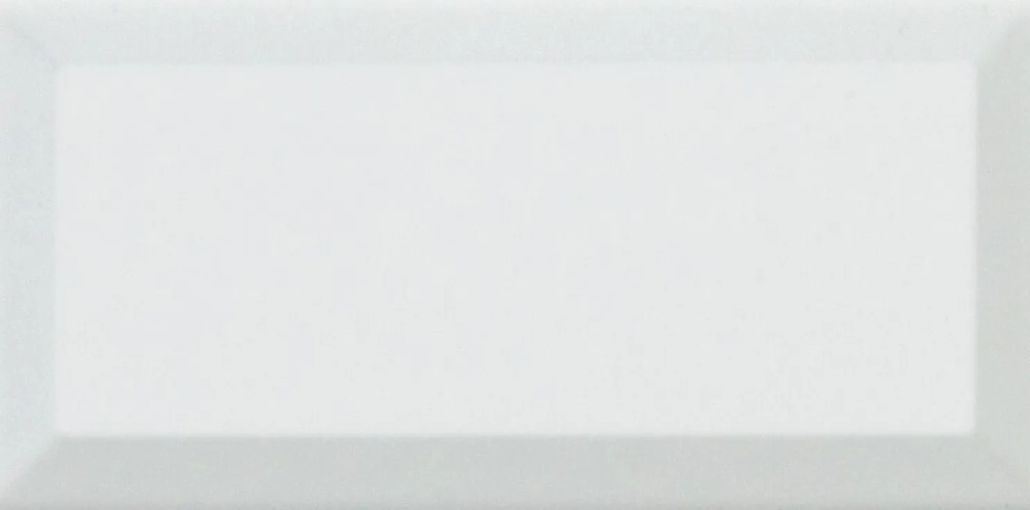 Seinälaatta Laattapiste LPC Biselado kiiltävä faasattu Blanco Brillo 20x10cm