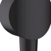 Seinäliitin Hansgrohe FixFit S muoviliitos takaiskuventtiilillä, piiloasennus, mattamusta