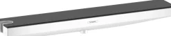 Seinäliitin Hansgrohe Rainfinity FixFit Porter 500, suihkupidike vasen, säilytyshylly, piiloasennus, mattavalkoinen