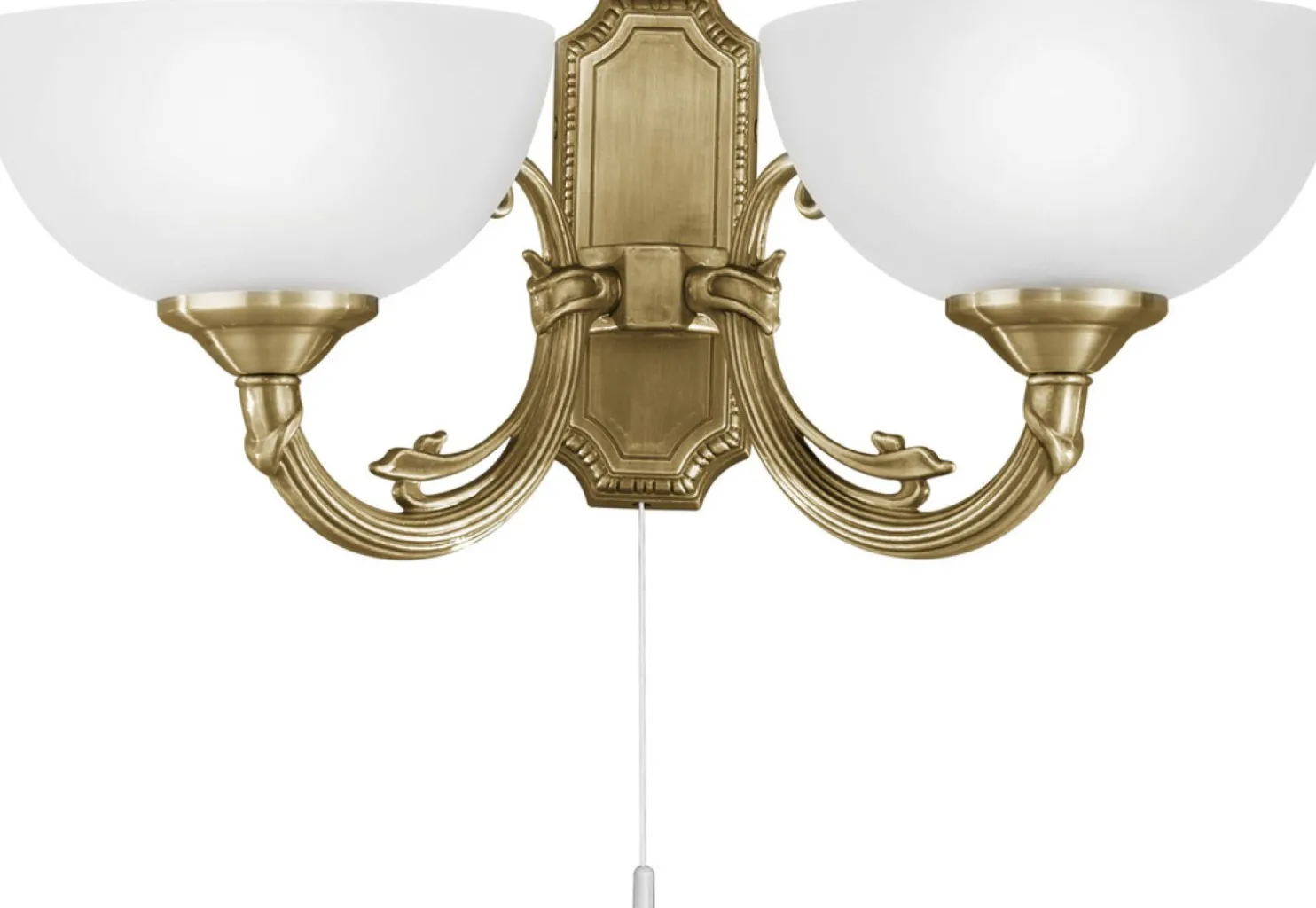 Seinävalaisin Savoy 2-osainen 410x210x160 mm pronssi/valkoinen