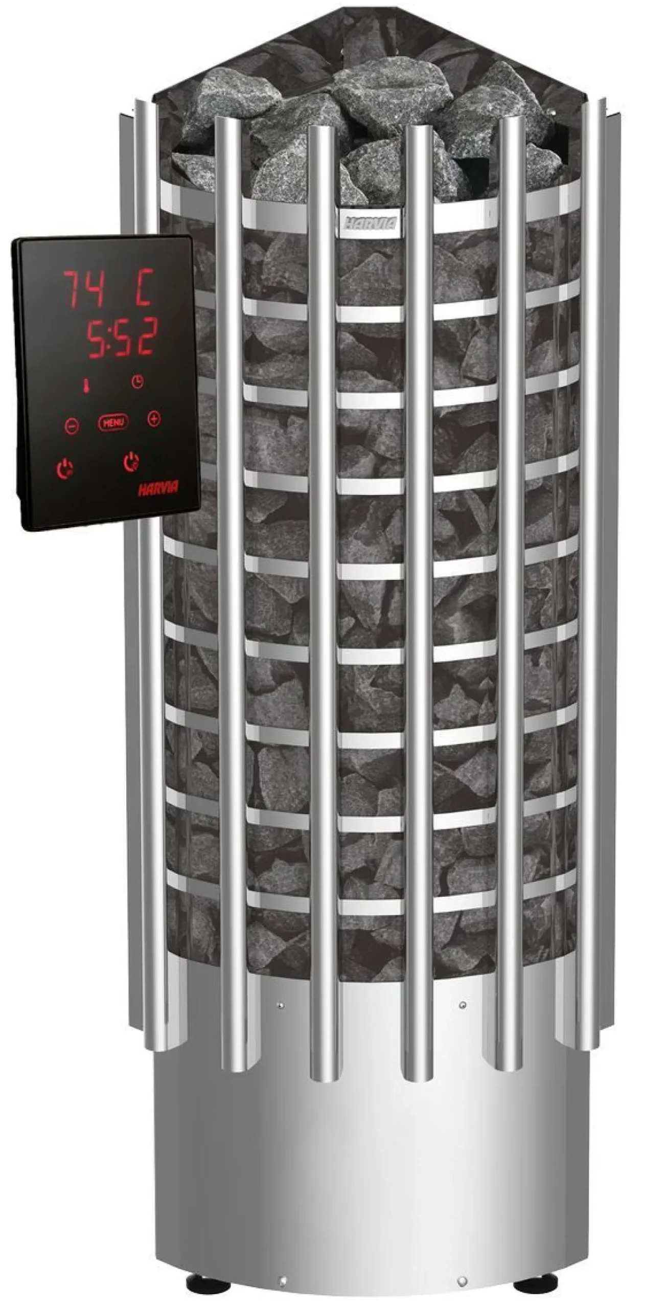 Sähkökiuas Harvia Glow Corner TRC70XE Steel 7 kW 6-10 m³ erillinen ohjaus
