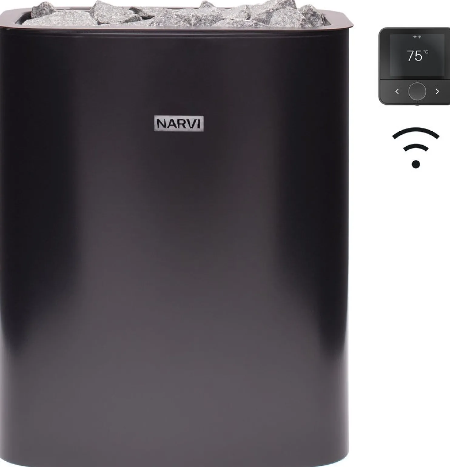 Sähkökiuas Narvi NC Electric Flow Wifi, erillinen ohjaus, eri vaihtoehtoja