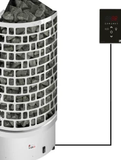 Sähkökiuas SAWO Aries Corner Ni2 7,5 kW 7-12 m³ erillinen ohjaus