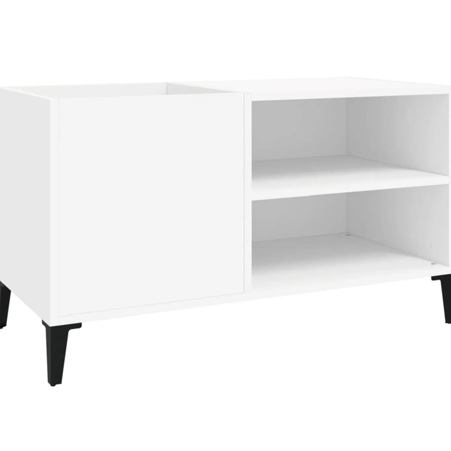 Säilytyskaappi LP-levyille valkoinen 84,5x38x48 cm tekninen puu (31949)