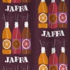 Sivuverho Vallila Jaffa, viini, 140x250 cm