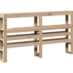 Sängynpääty hyllyillä 160 cm täysi mänty (50878)