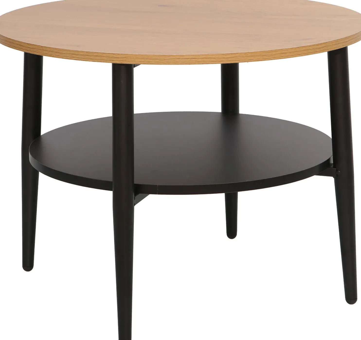 Sohvapöytä Home4You HECTOR 60x60xK45 cm, saarni/musta