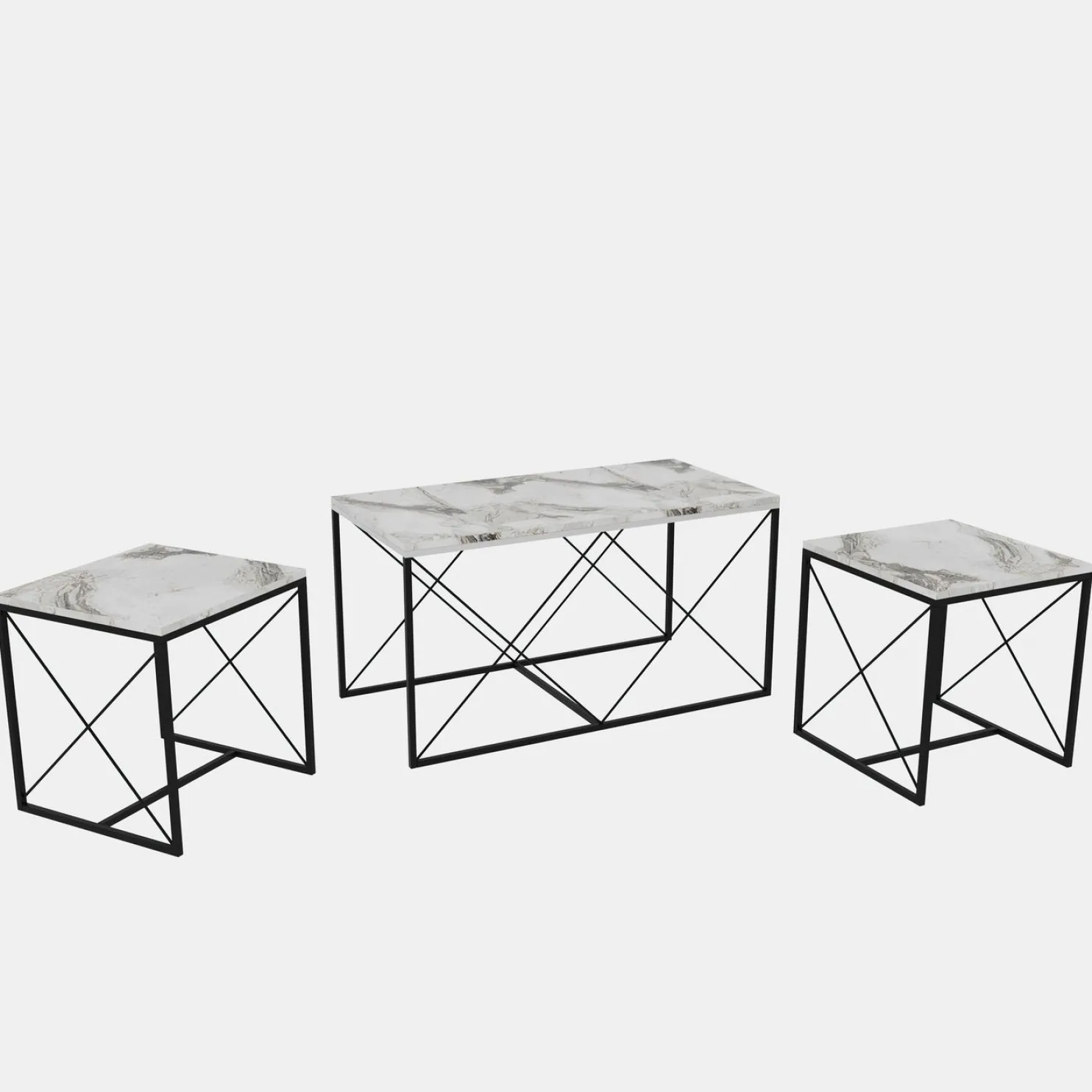 Sohvapöytäsetti Linento Furniture Defne, eri värejä