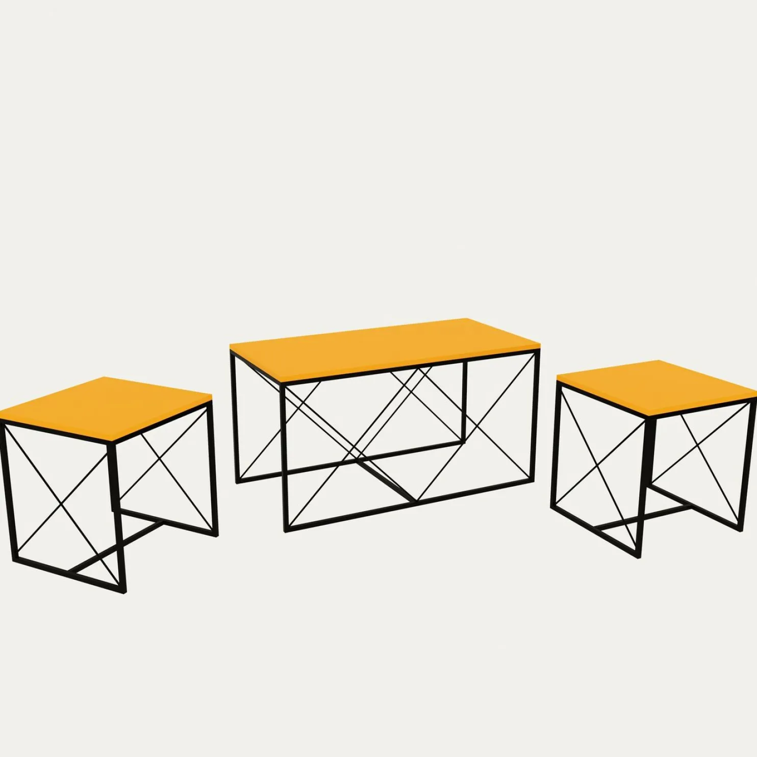 Sohvapöytäsetti Linento Furniture Defne, eri värejä