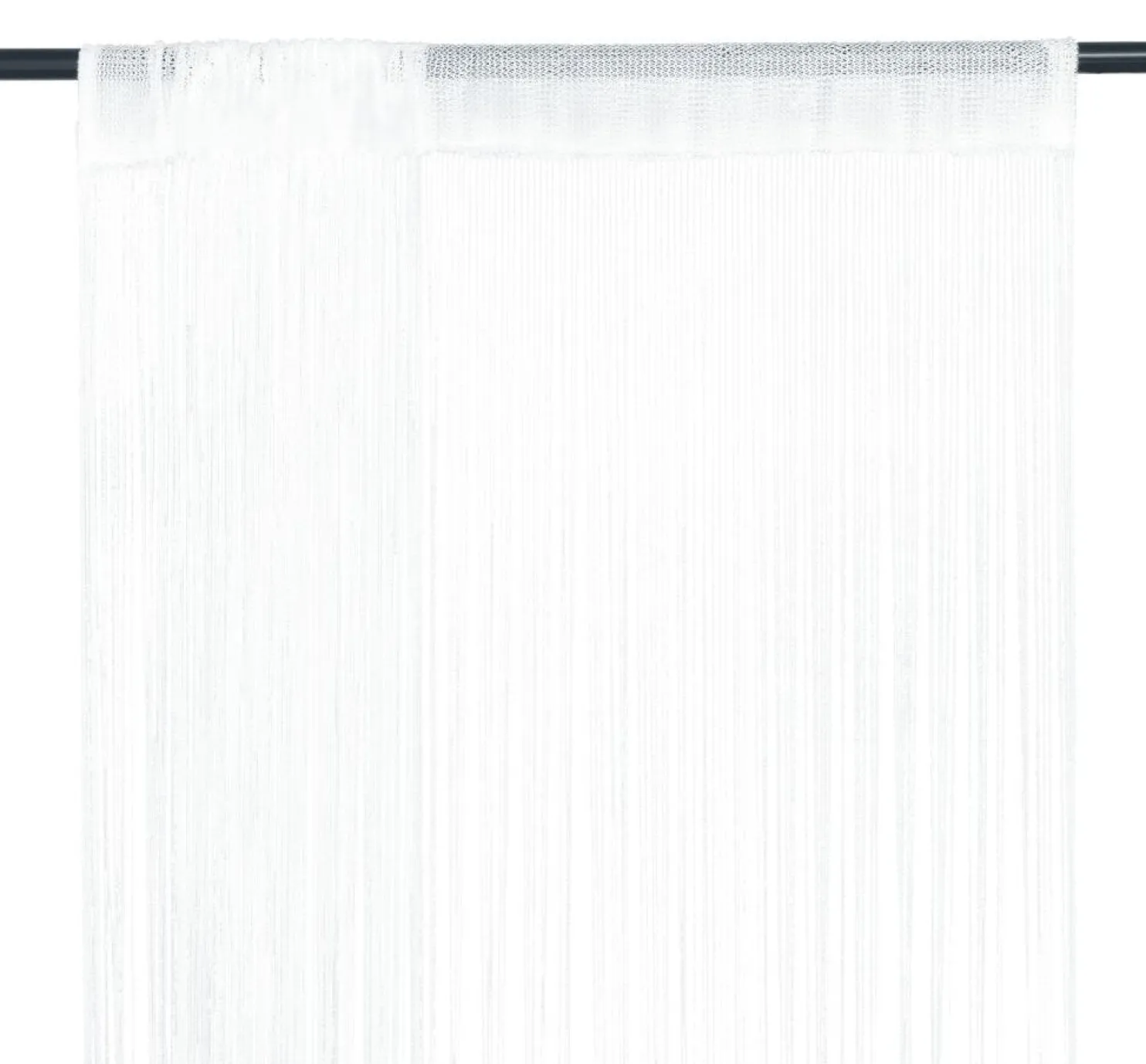 String-verhot 2 kpl 140x250 cm valkoinen