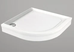 Suihkukulman allas Interia S0029-SET kivimassa 100x100cm valkoinen