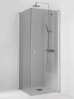Suihkukulma Vihtan Ocean 3+3 700/800 mm kääntyvä suora harmaa lasi