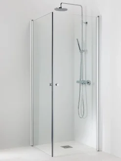 Suihkukulma Vihtan Pisara 3+3 900/900 mm kääntyvä suora kirkas lasi