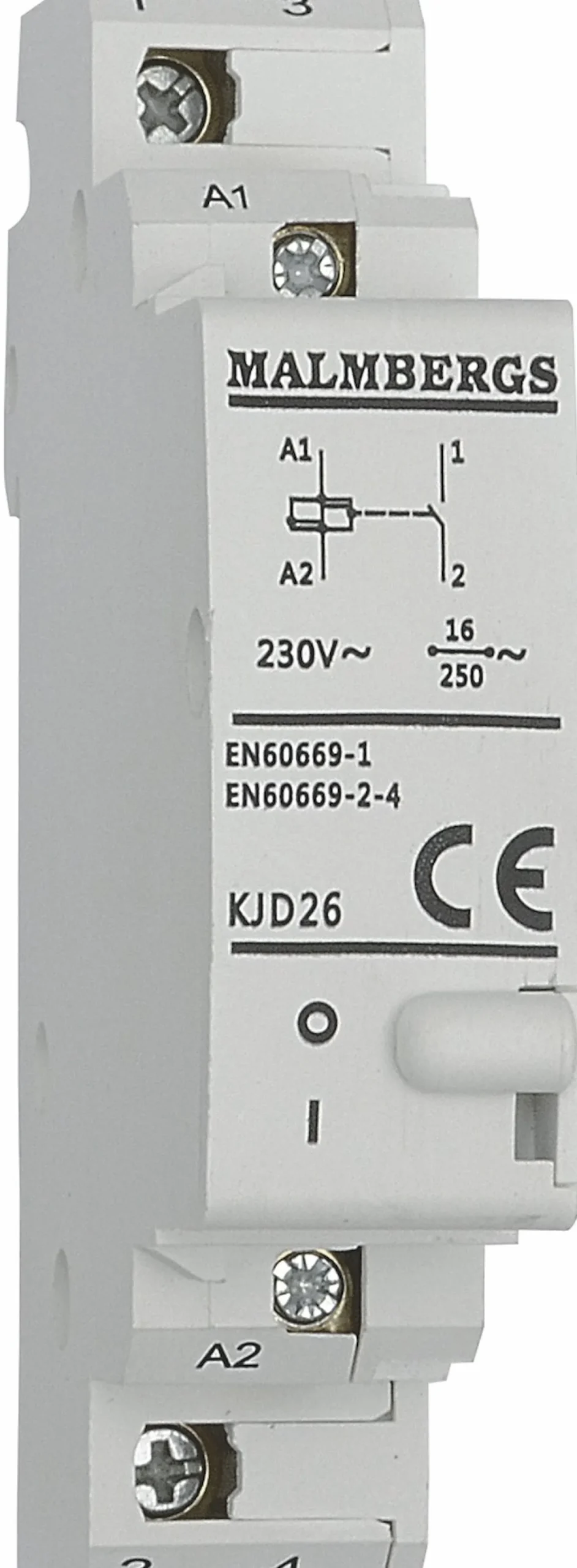 Sysäysrele Malmbergs 1 sulkeutuva kosketin 16A 230V