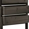 Taitettava kukkalaatikko harmaa 60x14x75 cm täysi kuusi