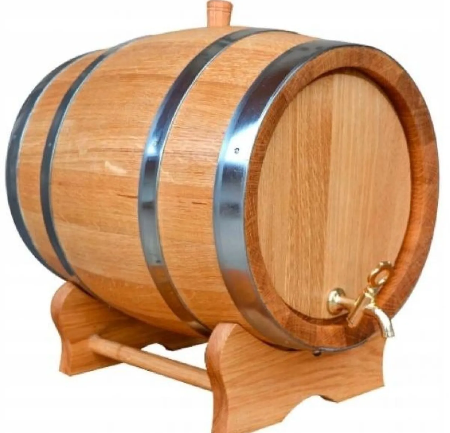 Tammitynnyri CiderMill 20 l jalustalla ja hanalla vaalea
