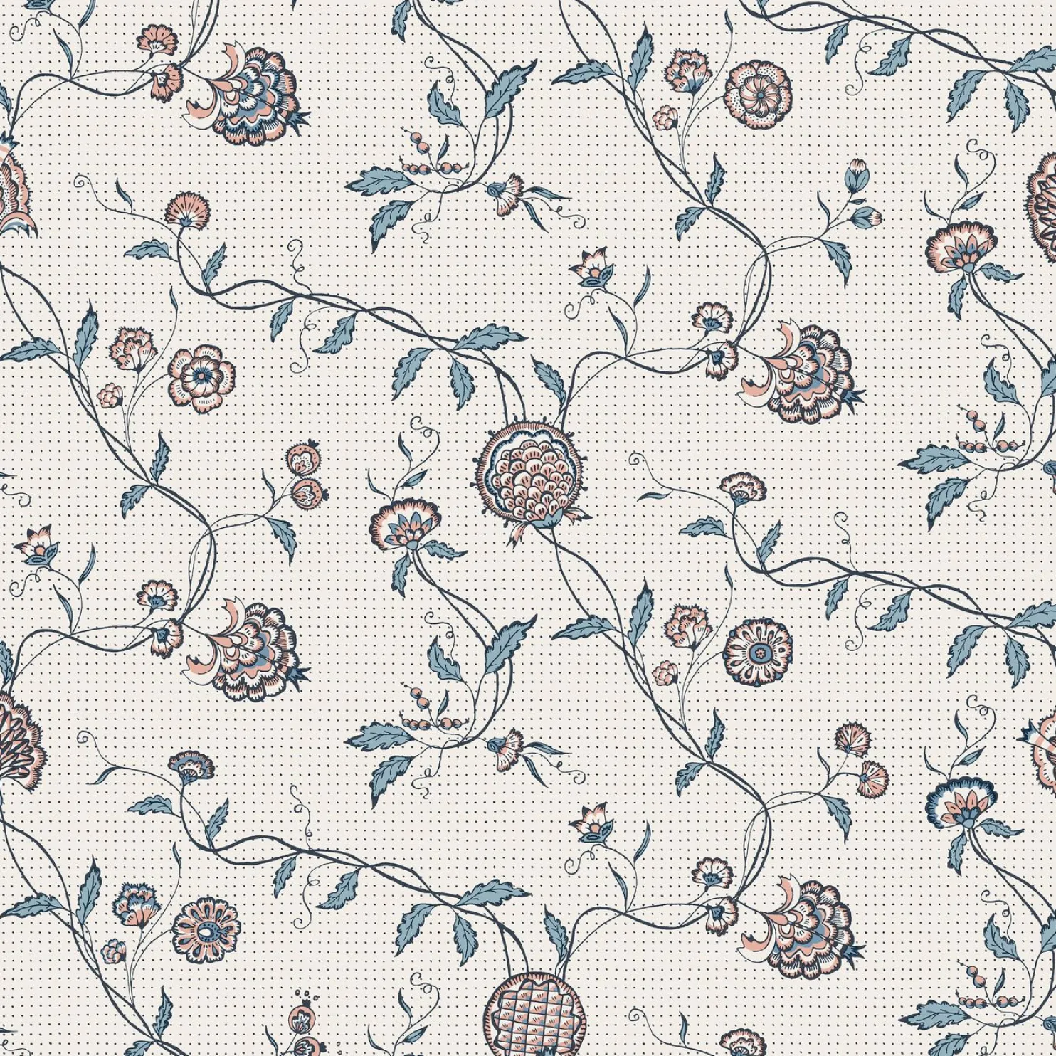 Tapetti Sandberg Adelaide, non-woven, kukka, maalaisromanttinen