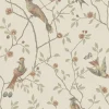 Tapetti Sandberg Eugen, non-woven, lintu, ruskea