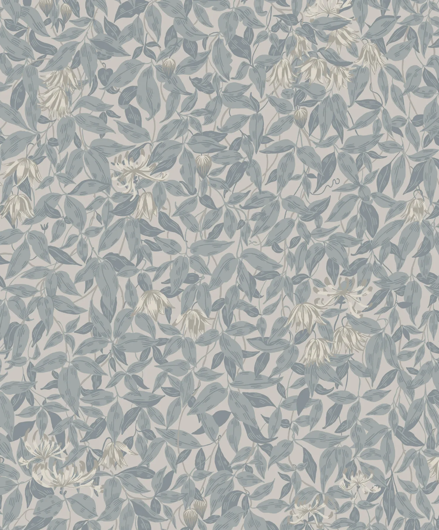 Tapetti Sandberg Linnea, non-woven, romanttinen, vaaleansininen