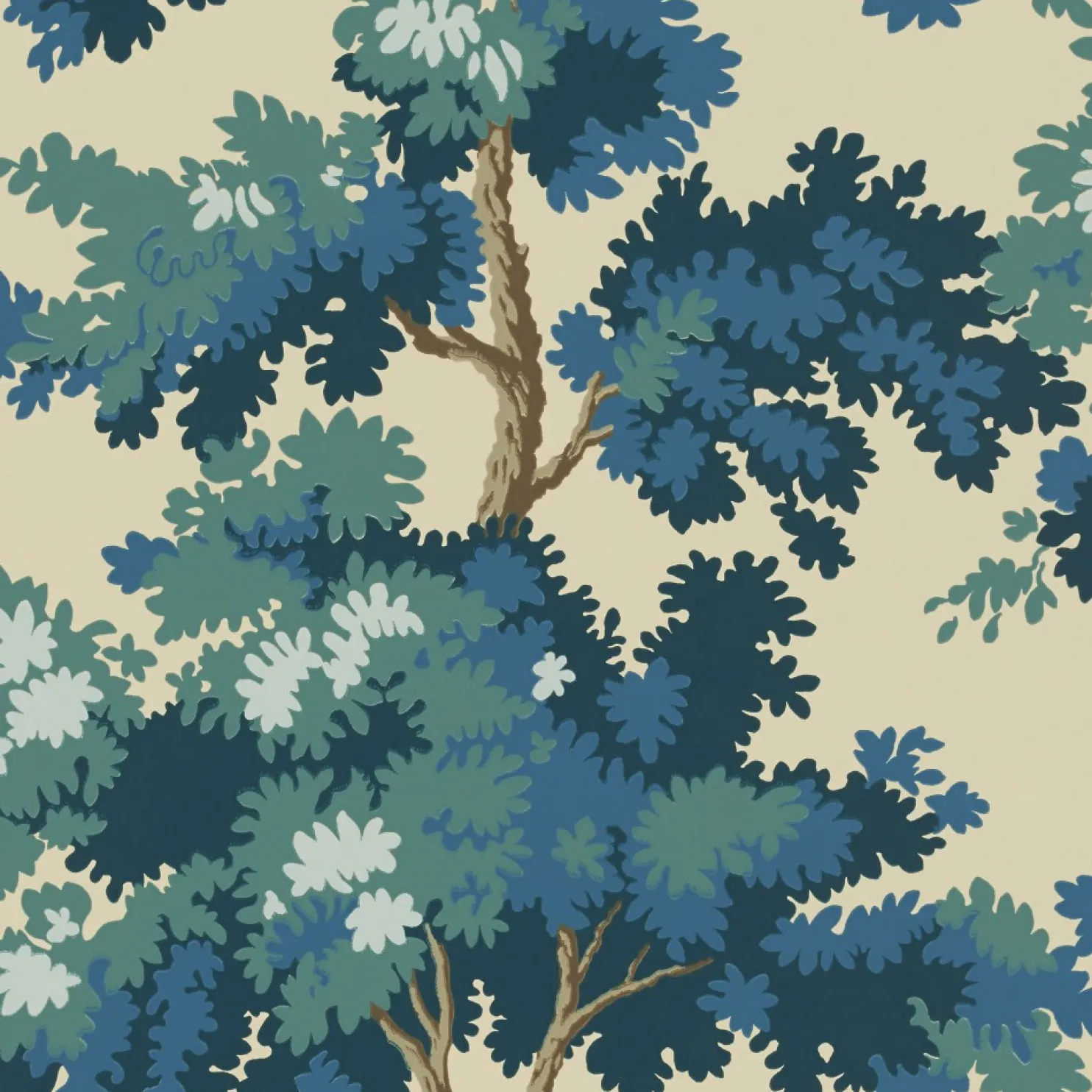 Tapetti Sandberg Raphael, non-woven, kasvi, lehtipuu