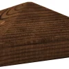Tolpanhattu Pyramidi K38R 107x107x50 mm ruskea 90 mm tolpalle