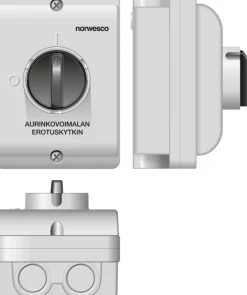 Turvakytkin Norwesco ESWP1 425 AC, aurinkovoimalan erotuskytkin, edestä väännettävä, 4x25A, 500V, 11kW, IP65