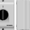 Turvakytkin Norwesco ESWP1 325H, edestä väännettävä, 3x25A+apukosketin, 4xM25 läpivientiä, 500V, 11kW, IP65, harmaa