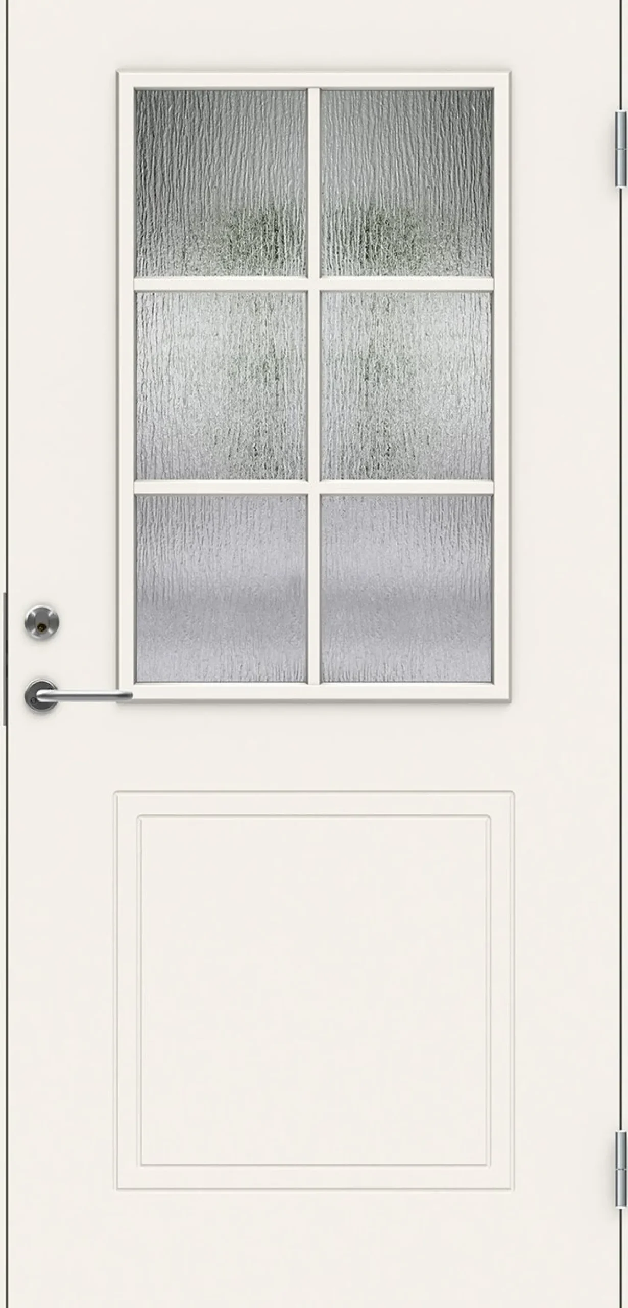 Ulko-ovi Swedoor Clever P-400, 9-10x21, maalattu valkoinen NCS S 0502-Y, karmi 105mm