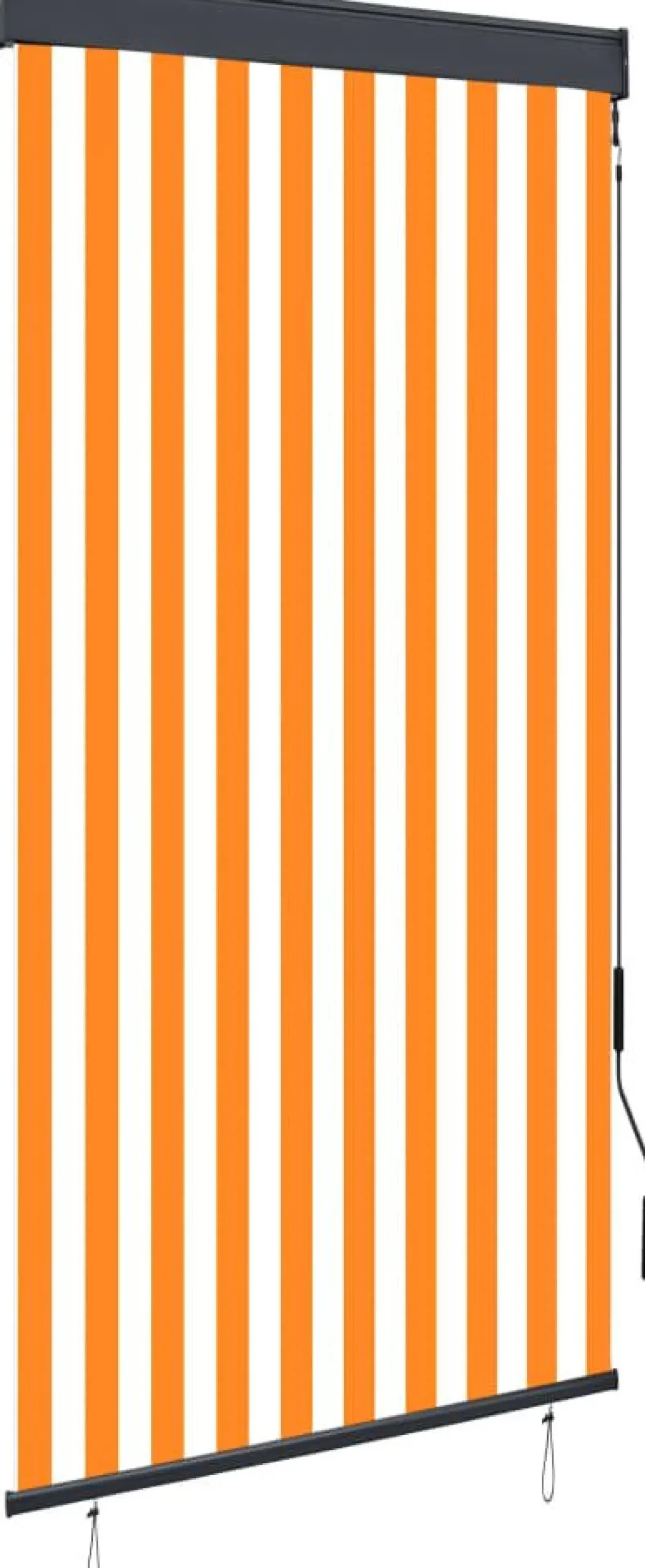 Ulkorullaverho 100x250 cm valkoinen ja oranssi