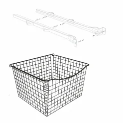 Ulosvedettävä lankakori Norscan Roller M50 500x330 mm harmaa