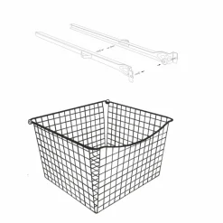 Ulosvedettävä lankakori Norscan Roller M40 400x330 mm harmaa