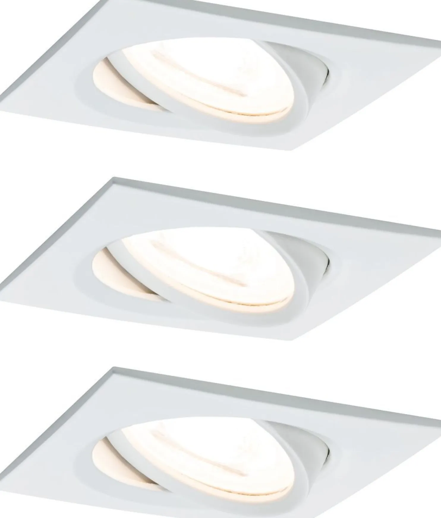 Upotettava LED-valaisin Paulmann Nova Coin, 3kpl, 84x84mm, 6W, 470lm, 2700K, eri värejä
