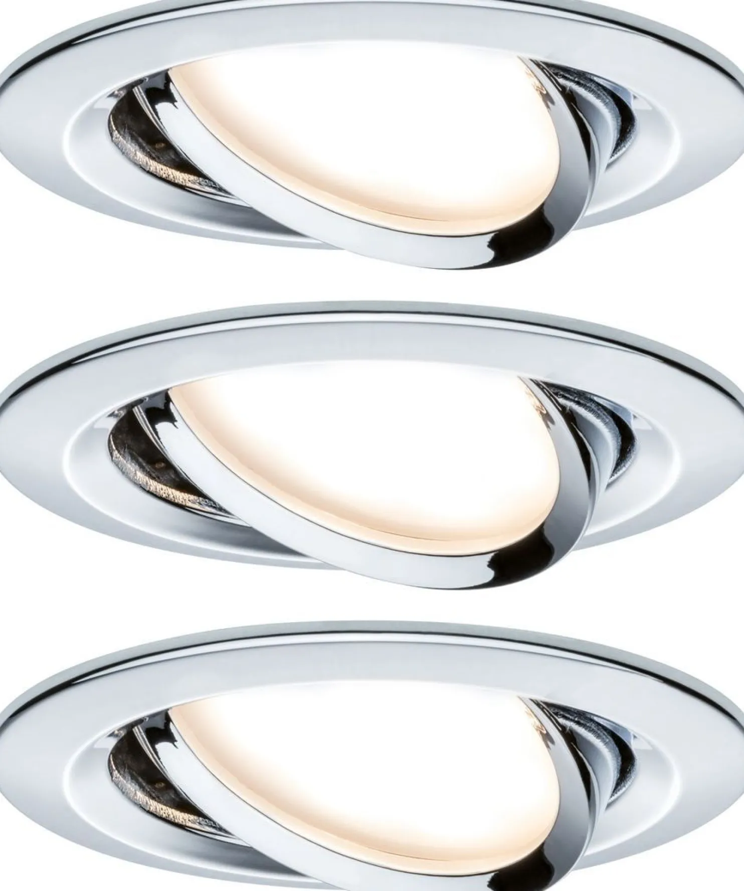Upotettava LED-valaisin Paulmann Nova Coin, 3kpl, 84x84mm, 6W, 470lm, 2700K, eri värejä